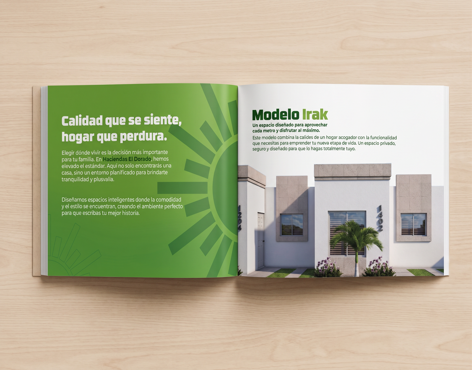 Haciendas El Dorado — Brochure Interior "Modelo Irak"