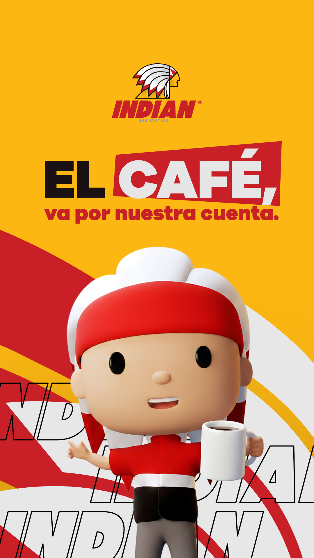 Indian Gas Station — Portada "El Café va por nuestra cuenta"