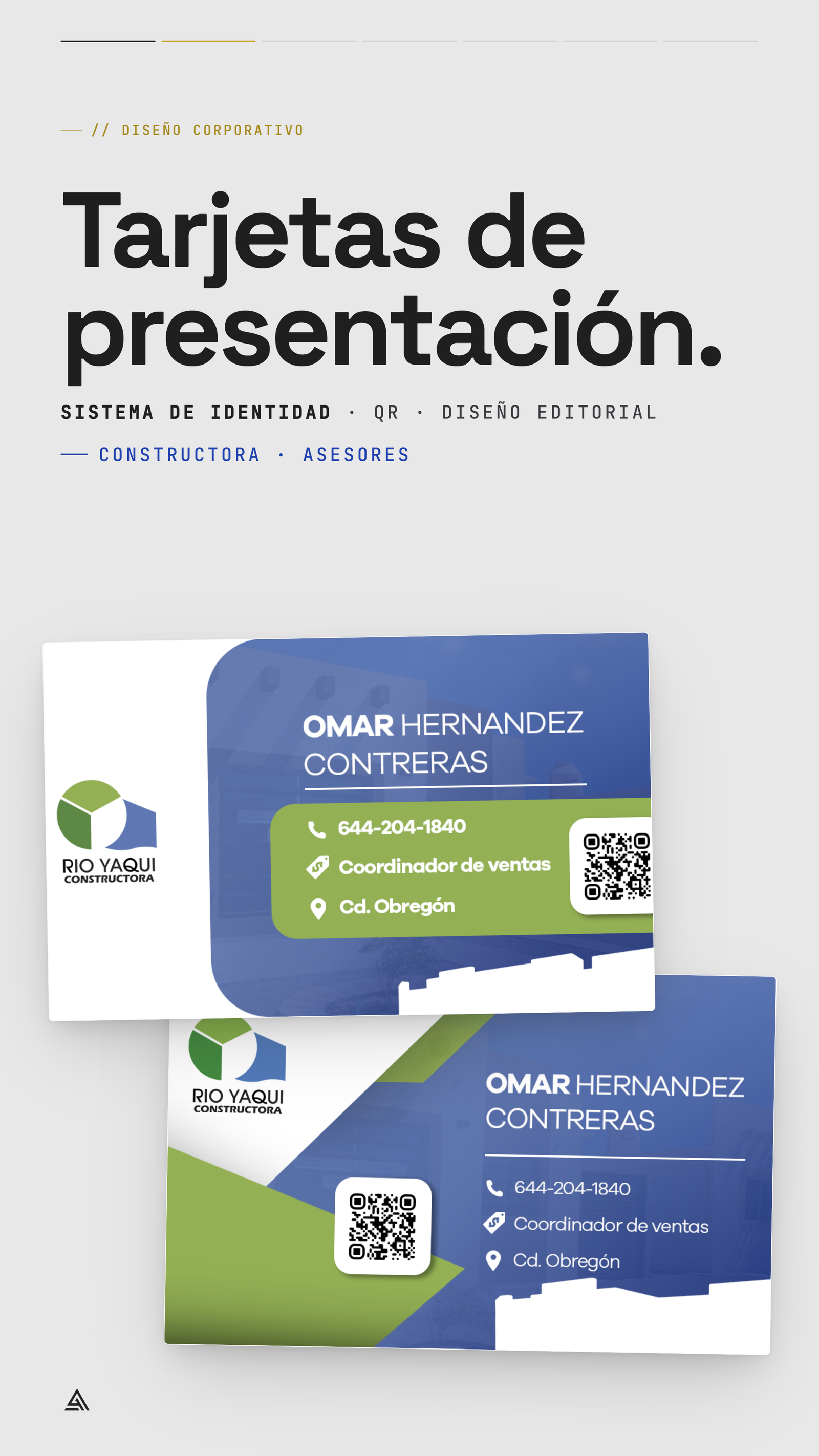 Río Yaqui — Tarjetas de Presentación para Asesores