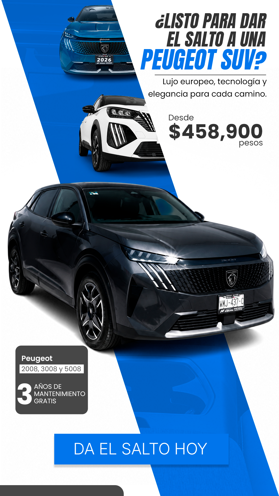 Peugeot SUV — Preventa & Precio Especial $458K (Story 9:16)
