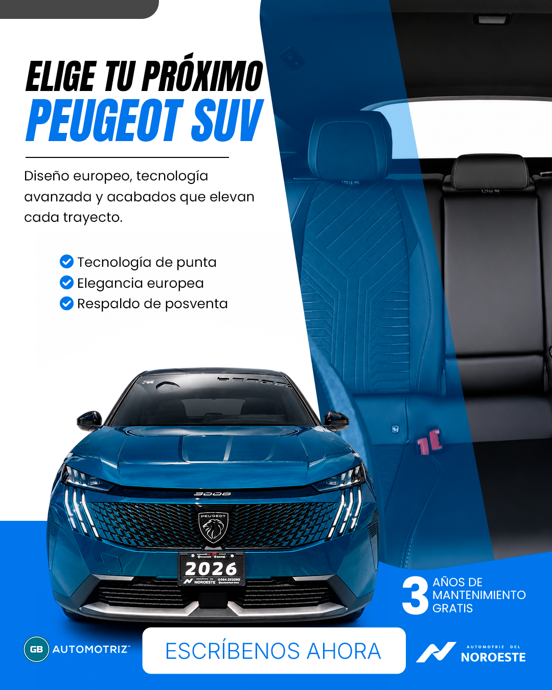 Peugeot SUV — Beneficios & Tecnología Francesa (Feed 4:5)